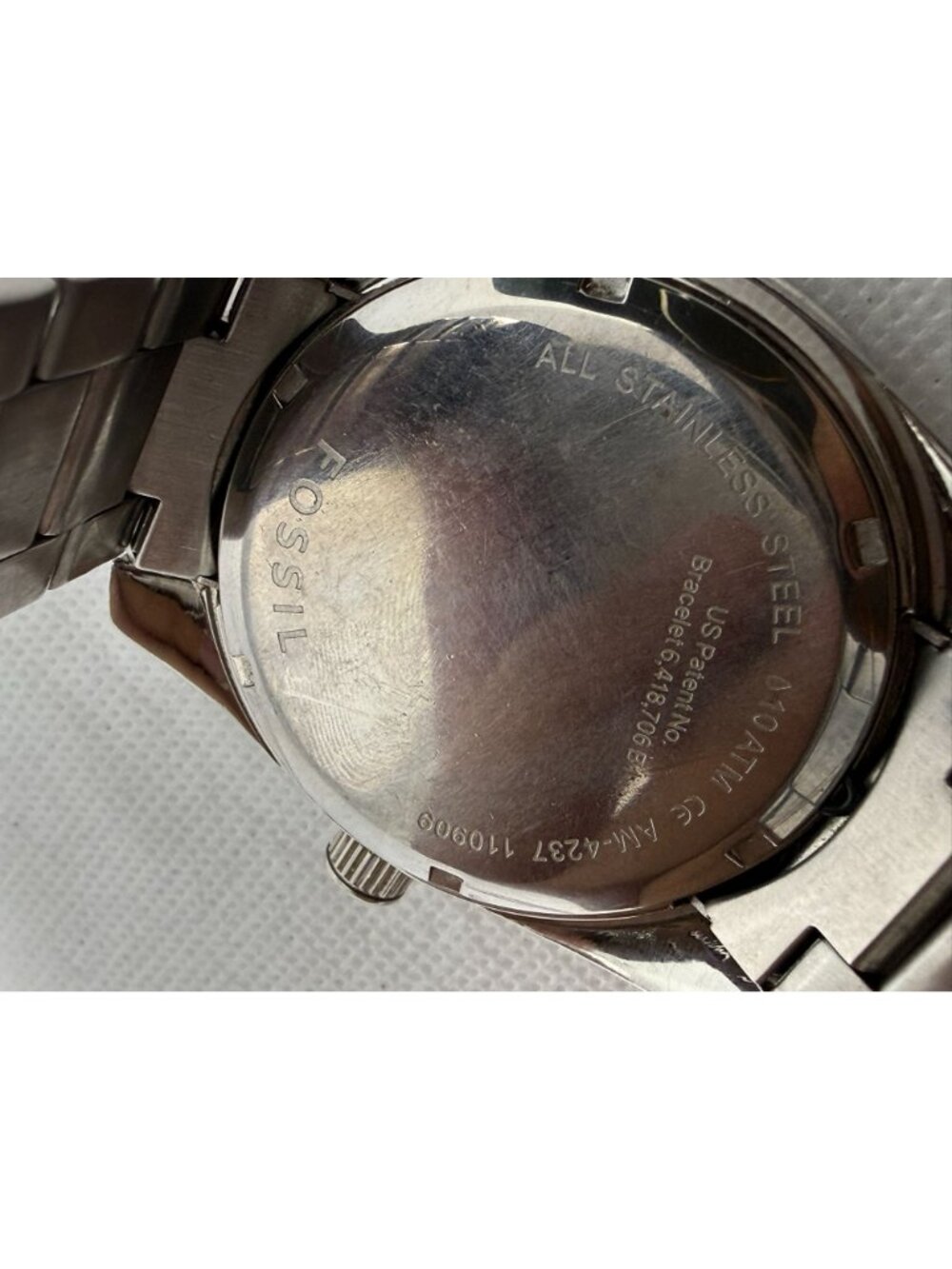 Fossil AM4237 Men's 45mm Stainless Steel Black Dial Analog Date Watch - Picture 11 of 11